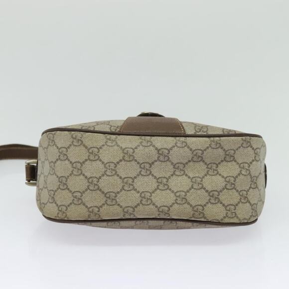 GUCCI GG Supreme Web Sherry Line Bag Pvc Beige Gold 89 02 032 - Picture 9 of 16